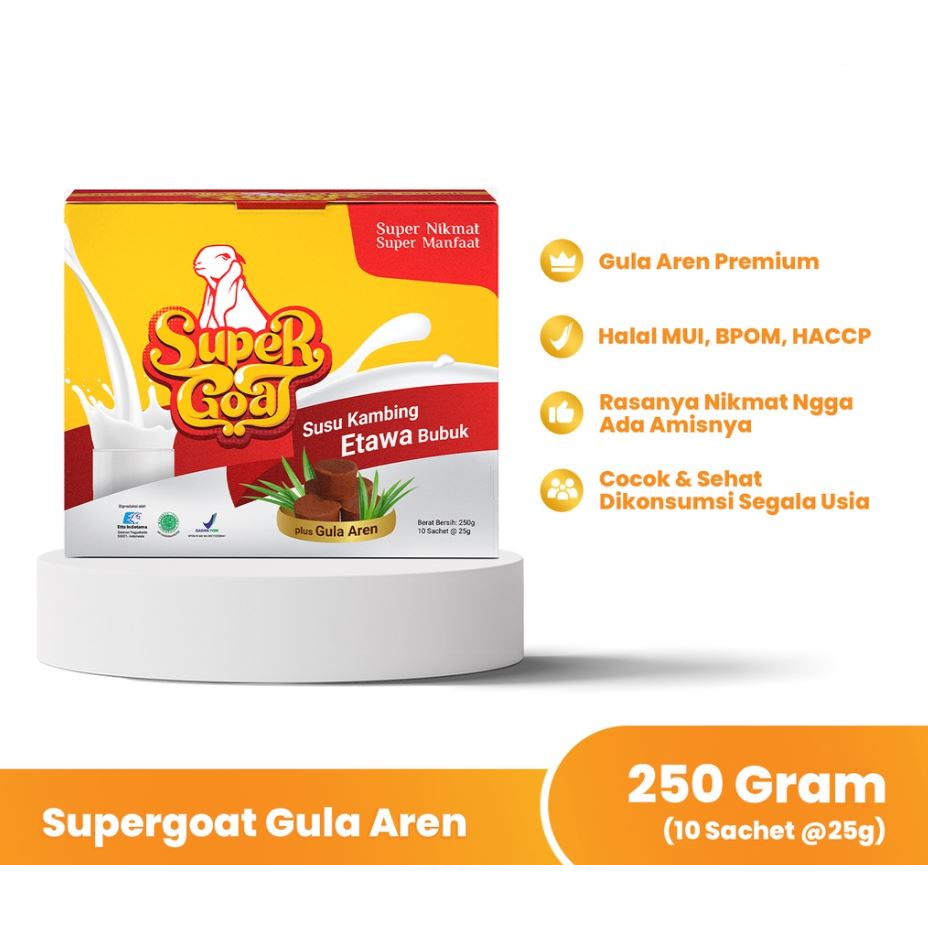 

SUPERGOAT SUSU KAMBING ETAWA BUBUK SUPER GOAT RASA GULA AREN