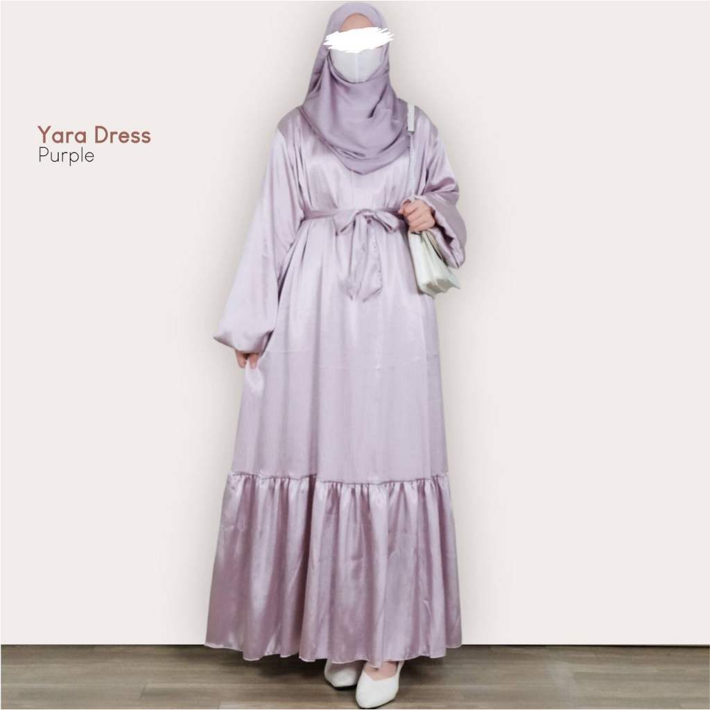 Mininos Yara Dress Shimer Gamis Kondangan Remaja Muslimah