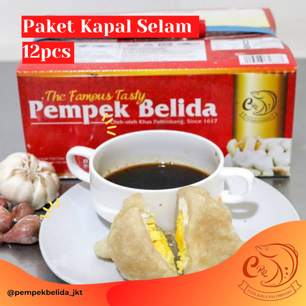 

Pempek Belida CRP - Pempek Kapal Selam Isi 12 PCS | Pempek Frozen Original Khas Asli Palembang