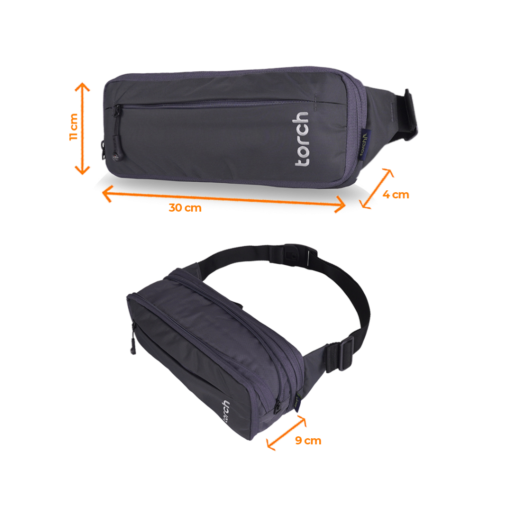 TORCH Alisanti Slim dan Expandable Waistbag to Sling Bag - Slingbag Waistbag Serba Guna Kapasitas Besar