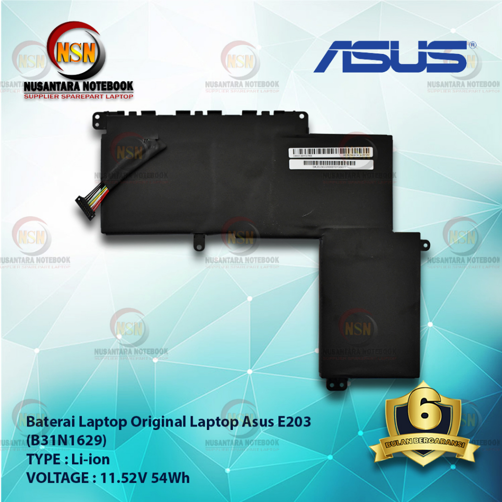 Baterai Original Laptop Asus E203 B31N1629 11.52V 54Wh