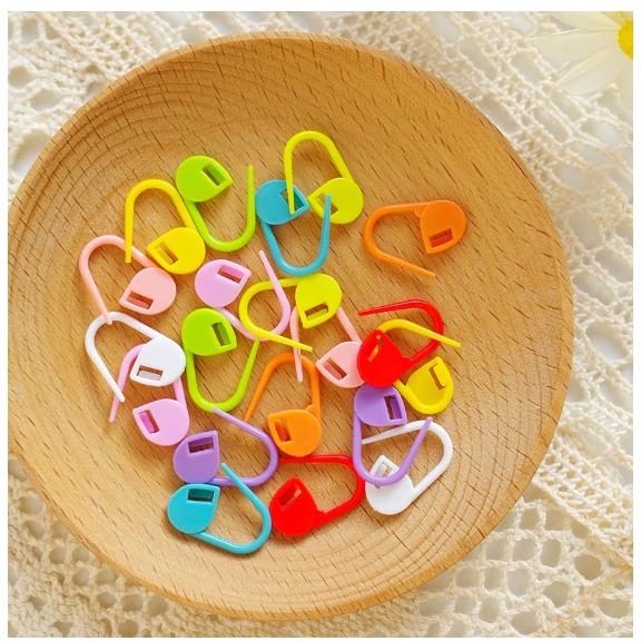 isi 50 PC Peniti Hijab Rainbow Bahan Plastik Pin Jilbab Warna Warni  Peniti Rajut Penanda Rajutan Locking Stitch Marker Peniti Labu