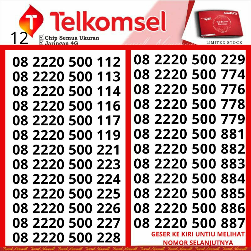 Nomor Cantik Simpati Telkomsel Prabayar