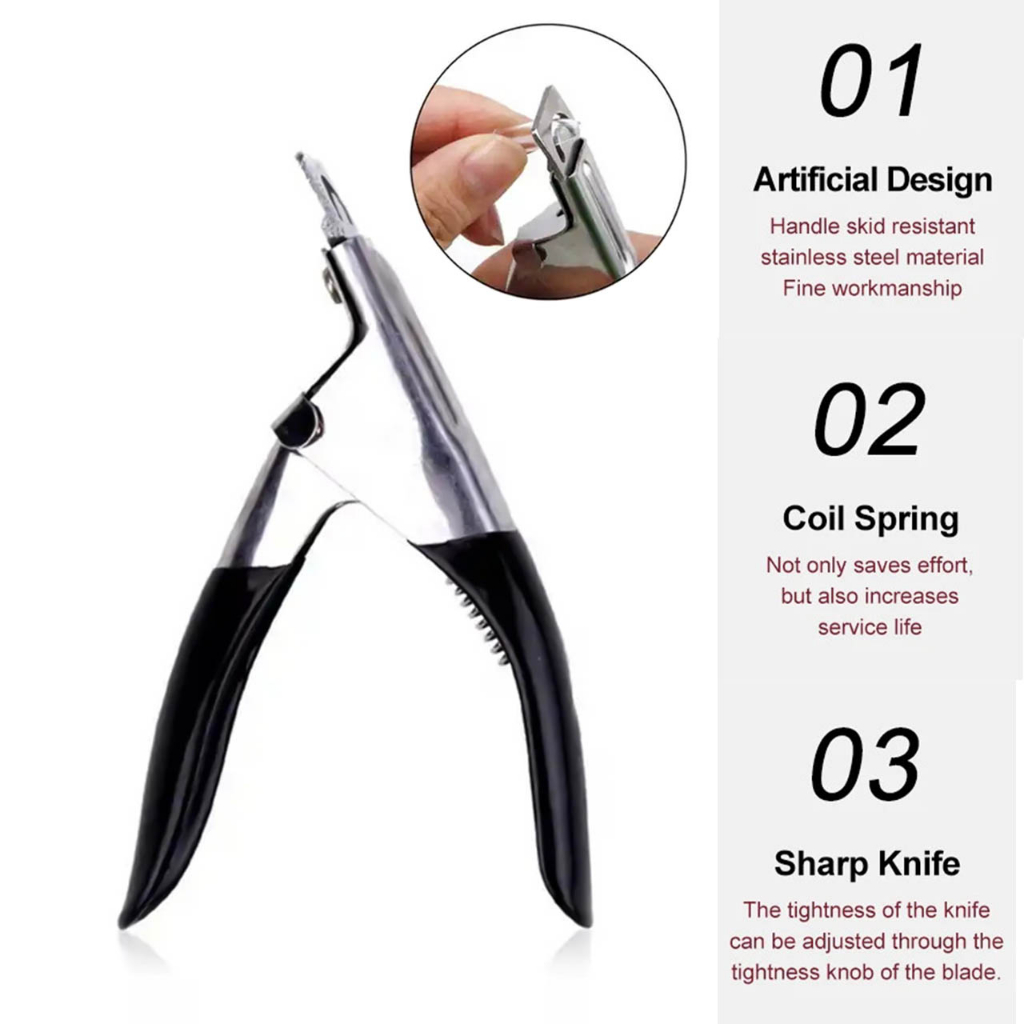 Gunting khusus potong kuku palsu tajam yang bagus alat pemotong fake nails nail art nail clipper cutter besar stainless steel premium nail extension aesthetic