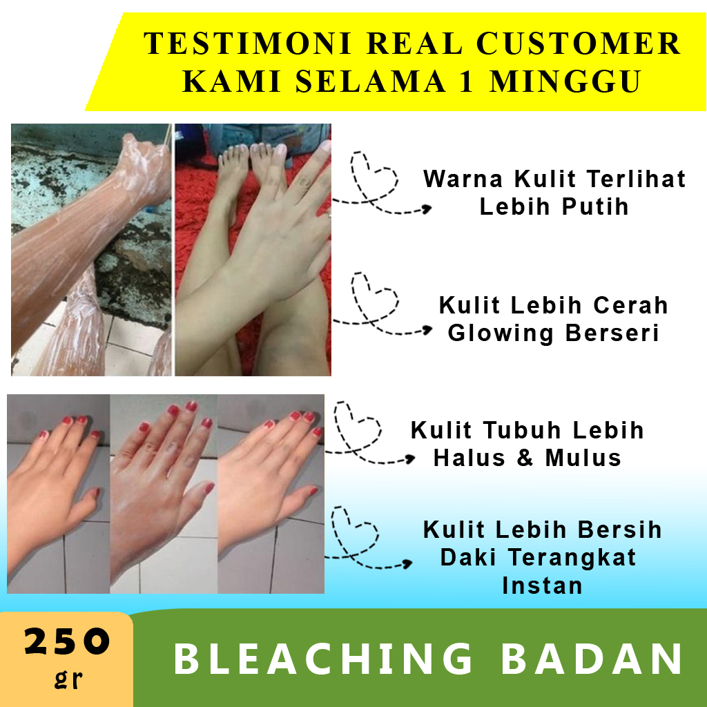 PEMUTIH BADAN PERMANEN BLEACHING CREAM ORIGINAL BPOM BLEACHING BADAN BLICING PERAWATAN TUBUH