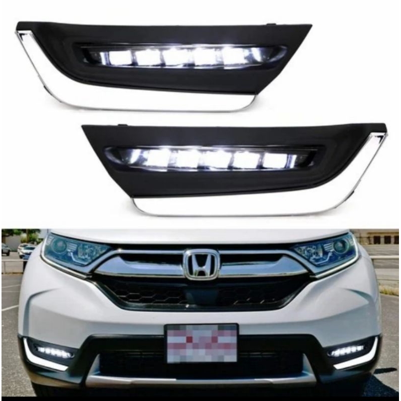 Foglamp Honda Crv Turbo 2017 - 2020 Led / Foglamp Led Drl Crv Turbo 2017 - 2020 - 3 Fungsi