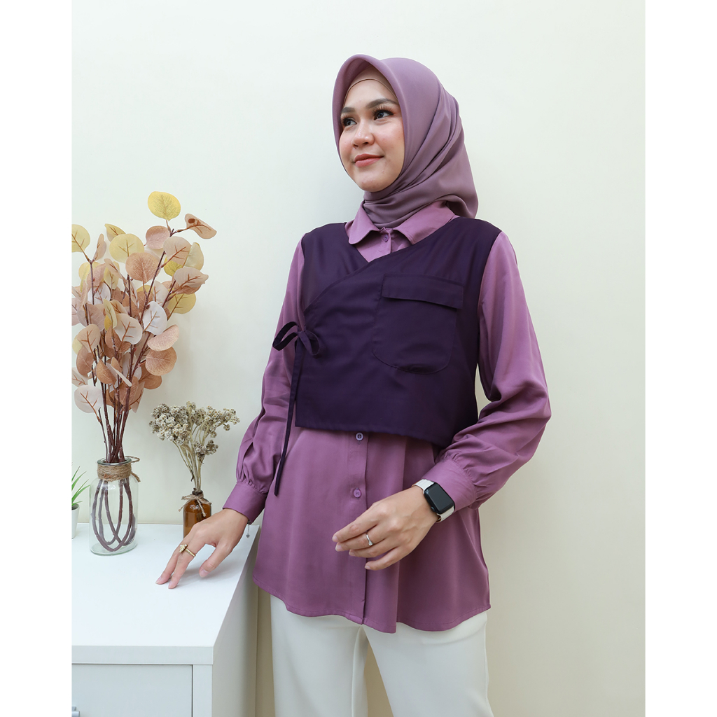 KOBUKI Shirt - Pakaian Kemeja Wanita Terbaru by Hijab Mamah icis