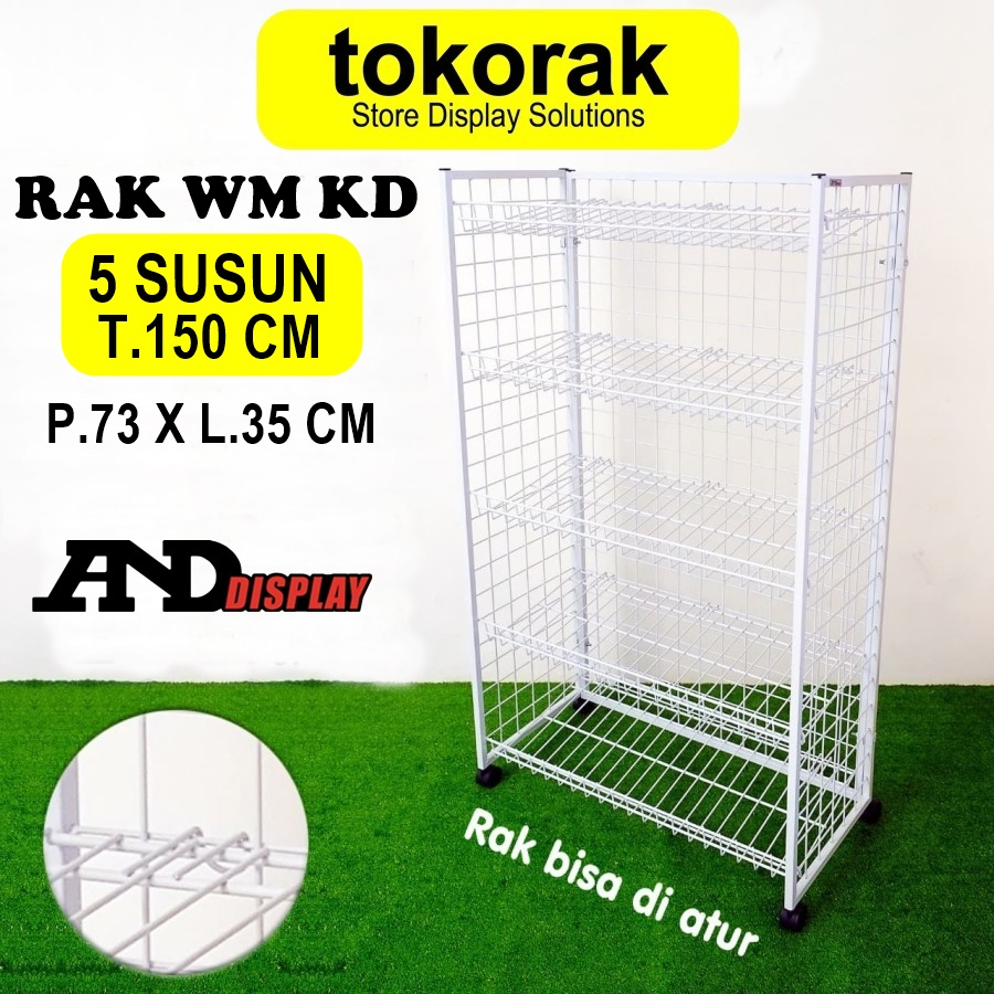 RAK KERANJANG ROTI WM KD 5SSN T.150CM PTH TEMPAT SNACK SERBAGUNA