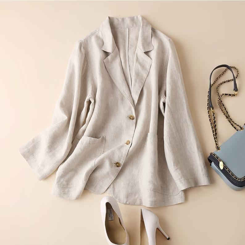 BLAZER WANITA - FAMOUS BLAZER -BLAZER KOREA - BLAZER LINEN