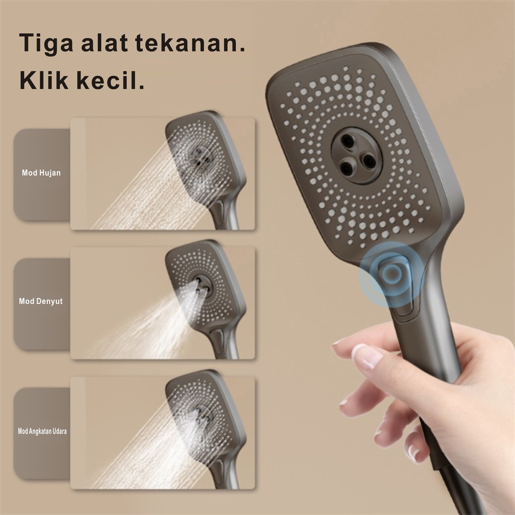 ⚡Garansi 3 Tahun⚡KERROGEE Shower Tiang Set Panas-Dingin/4 Dalam 1 LCD Display Piano Keys Shower Kamar Mandi  Set Dengan Faucet / Set pancuran tembaga lengkap