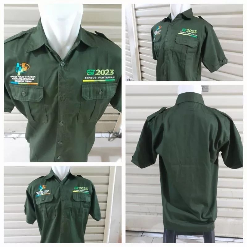 Kemeja BPS ST 2023 SENSUS PERTANIAN BORDIR