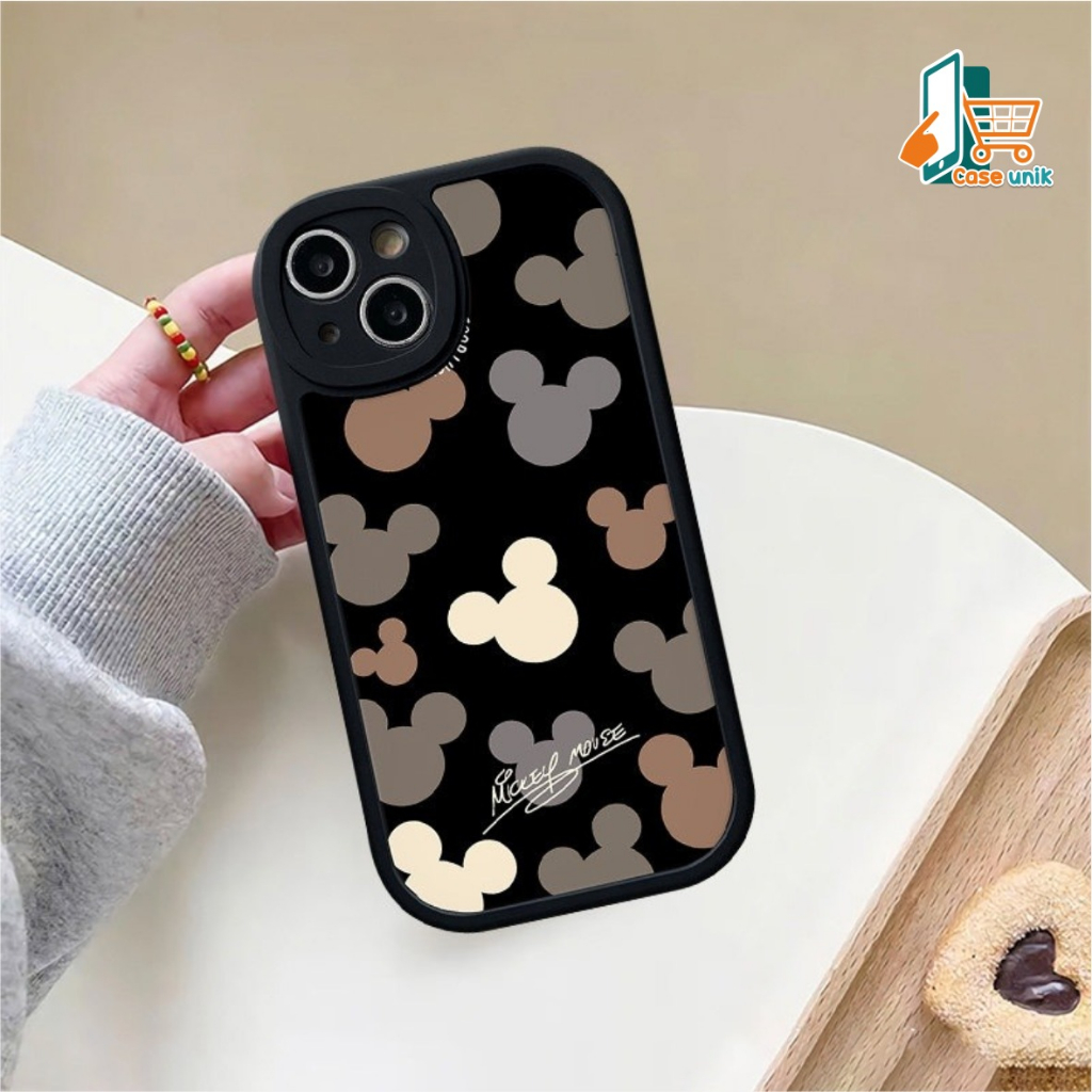 SS827 SS828 Case For VIVO Y17S Y36 Y91 Y95 Y91C Y1S V5 V5S LITE Y69 Y66 Y67 V25 V25E V27E S16E V27 S16 Y27S Y36 Y28 Y100 INDO V29 V29E V30 V30E V40 PRO Minnie And Mickey Black Softcase Casing Hp CS5935
