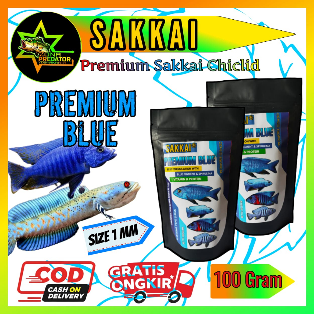 Pelet Premium Pelet Sakkai Chiclid 100 Gram