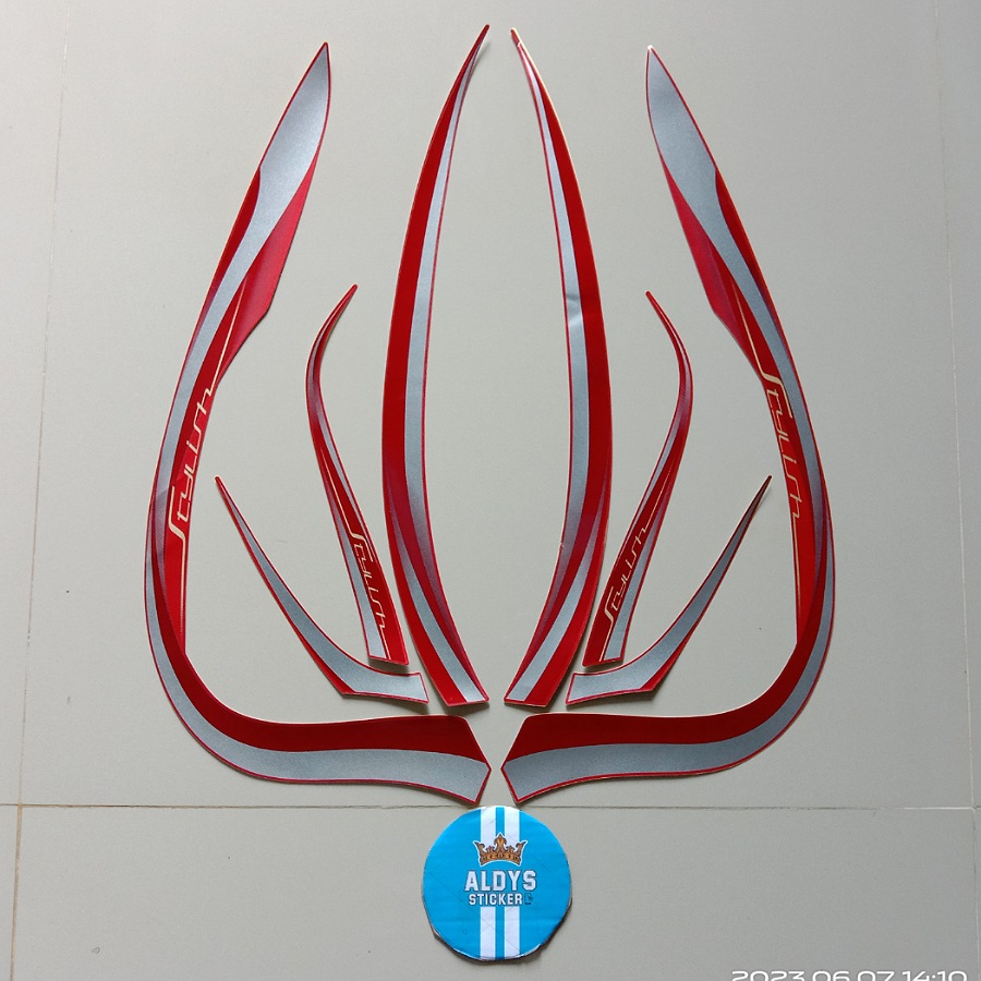 (COD) stiker motor honda scoopy stylish 2022 merah