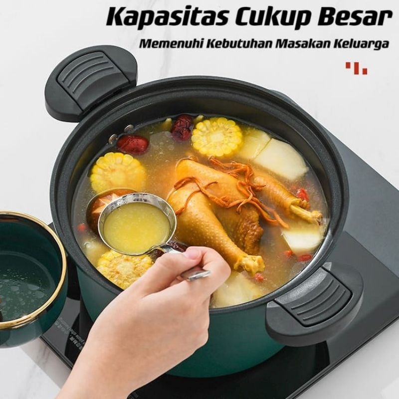 Panci Presto Kukus 3.5L Pressure Cooker Pot Steamer Multifunction⭐ IndoStar ⭐