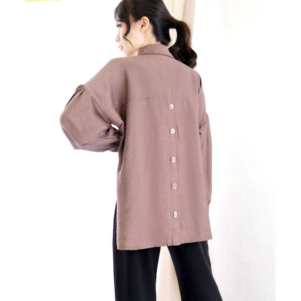 JYACOLECTION-KEMEJA WANITA TERBARU-KEMEJA WANITA LINEN-KEMEJA OVERSIZE LINEN-ATASAN KEMEJA WANITA-BAJU ATASAN KEMEJA-ATASAN BLOUSE-BLOUSE TERBARU