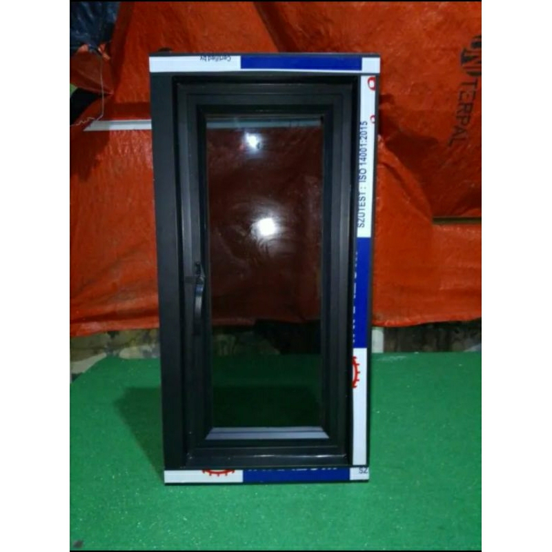 kusen jendela model casement aluminium 50x120 BAHAN INKALUM LEBIH TEBAL