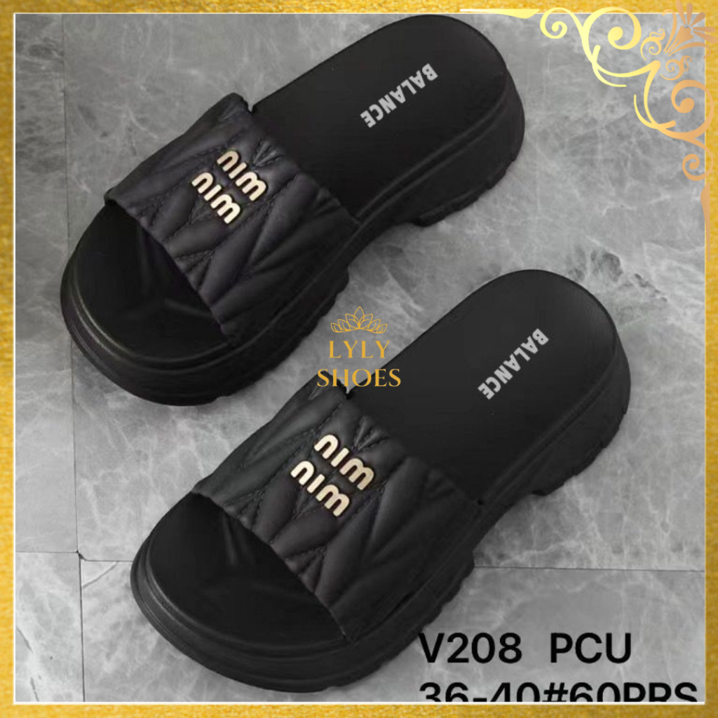 Sandal Selop Jelly Wanita Wedges Import Balance Hak Rendah 208