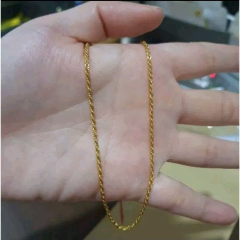 kalung korea kadar 875 elegant emas asli