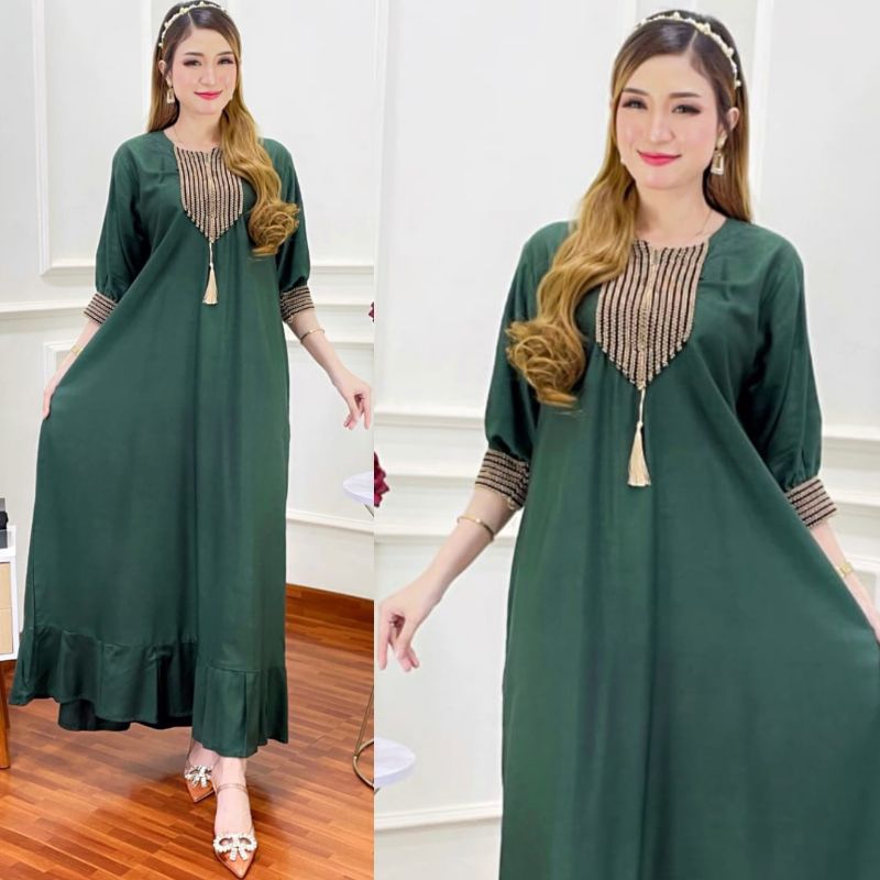 NEW LONGDRESS RENDA SULTAN ORI LENGAN PANJANG  POLOS