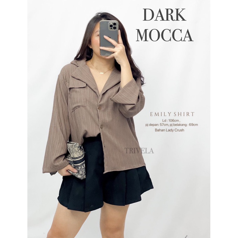 Kemeja Lady Crush Emily / Kemeja Kerja Lengan Panjang / Blouse Kerja Wanita / Outer Lengan Panjang / SJJ