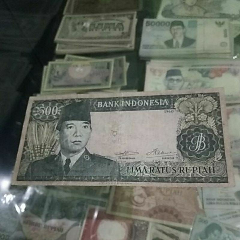 Uang kuno 500 soekarno 1960 asli