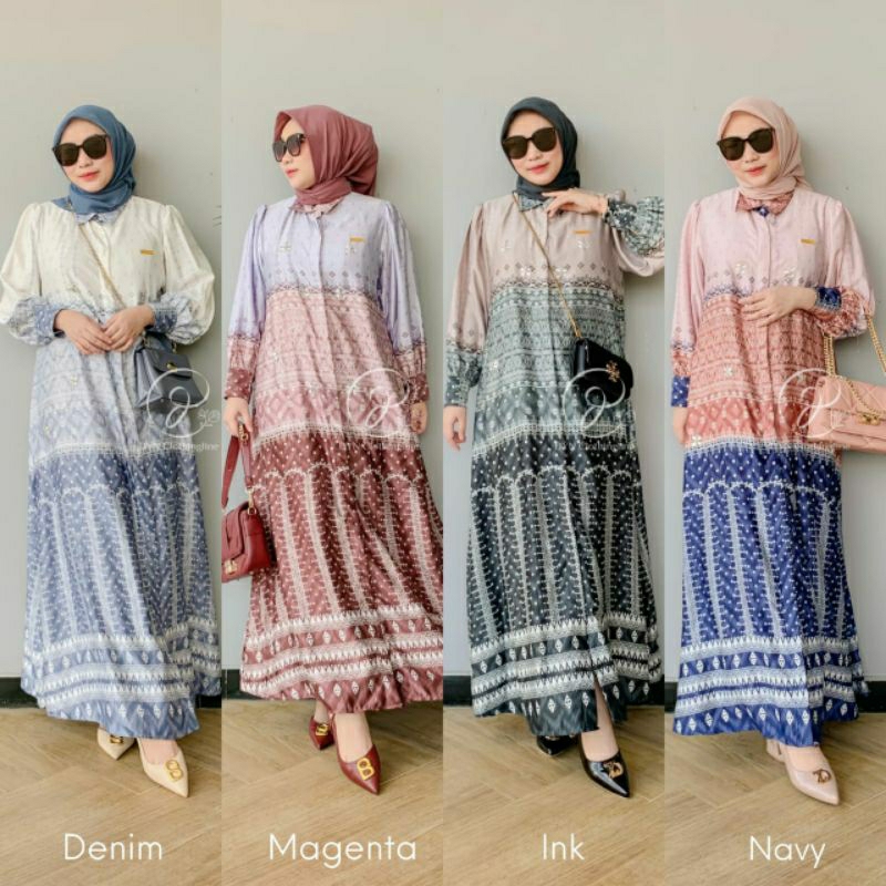 DYN Arsyana Dress Maxmara Gamis Kondangan Kekinian