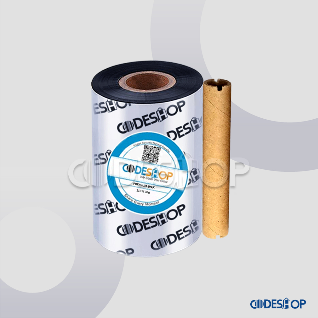 Ribbon Barcode CODESHOP 110 x 300 Wax Resin 110x300 m Double Core