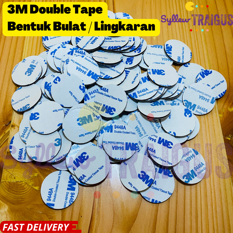 

3M Double Tape Bentuk Bulat / Lingkaran