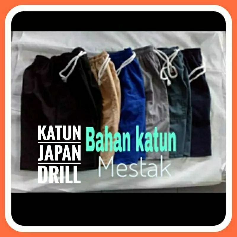 Celana pendek pria dewasa kolor katun adem tebal