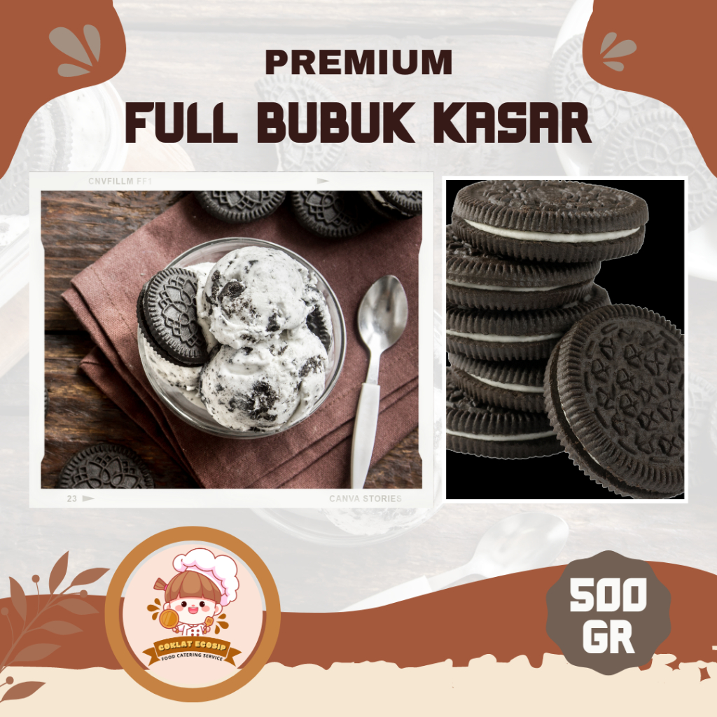 

Cokelat Bubuk Kasar Cookies Crumble Minuman 500gr