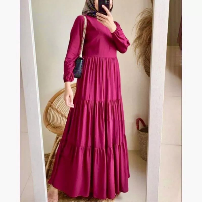 Hanum dress premium /dress polos/ dress busui /dress rayon /homey dress /COD