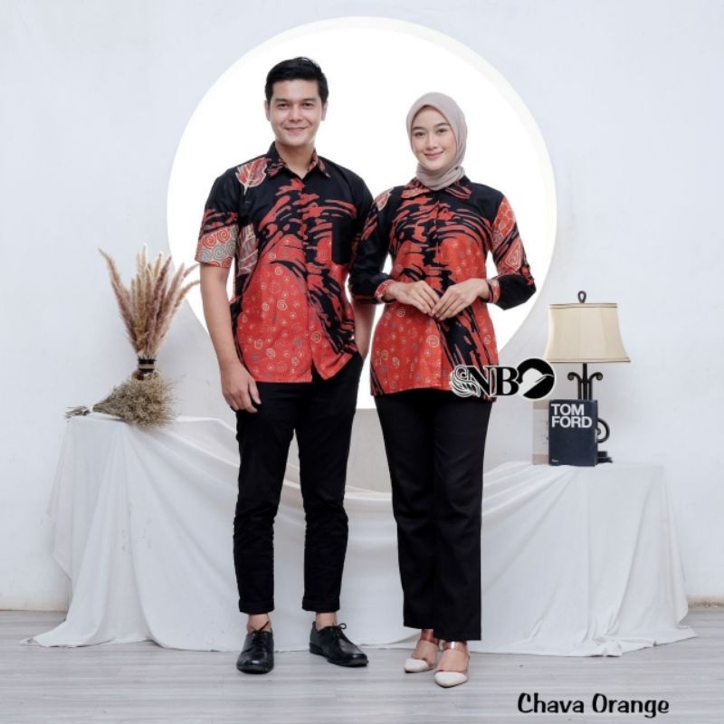 Couple Batik atasan Pria dan Wanita Lengen pendek M L XL