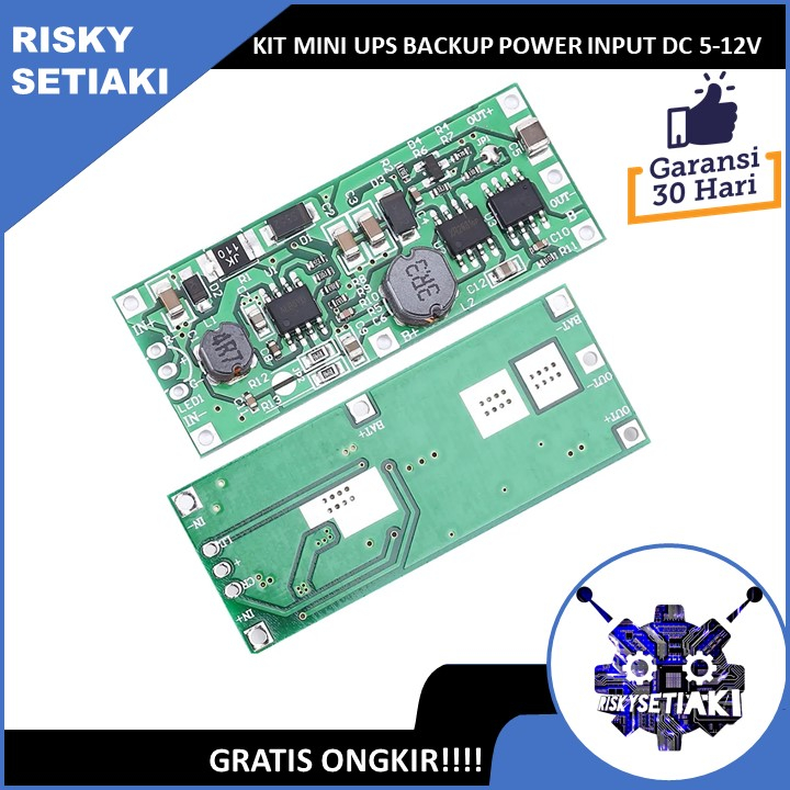 MODUL KIT MINI UPS BACKUP POWER INPUT DC 5-12V OUTPUT DC 9V ATAU 12V