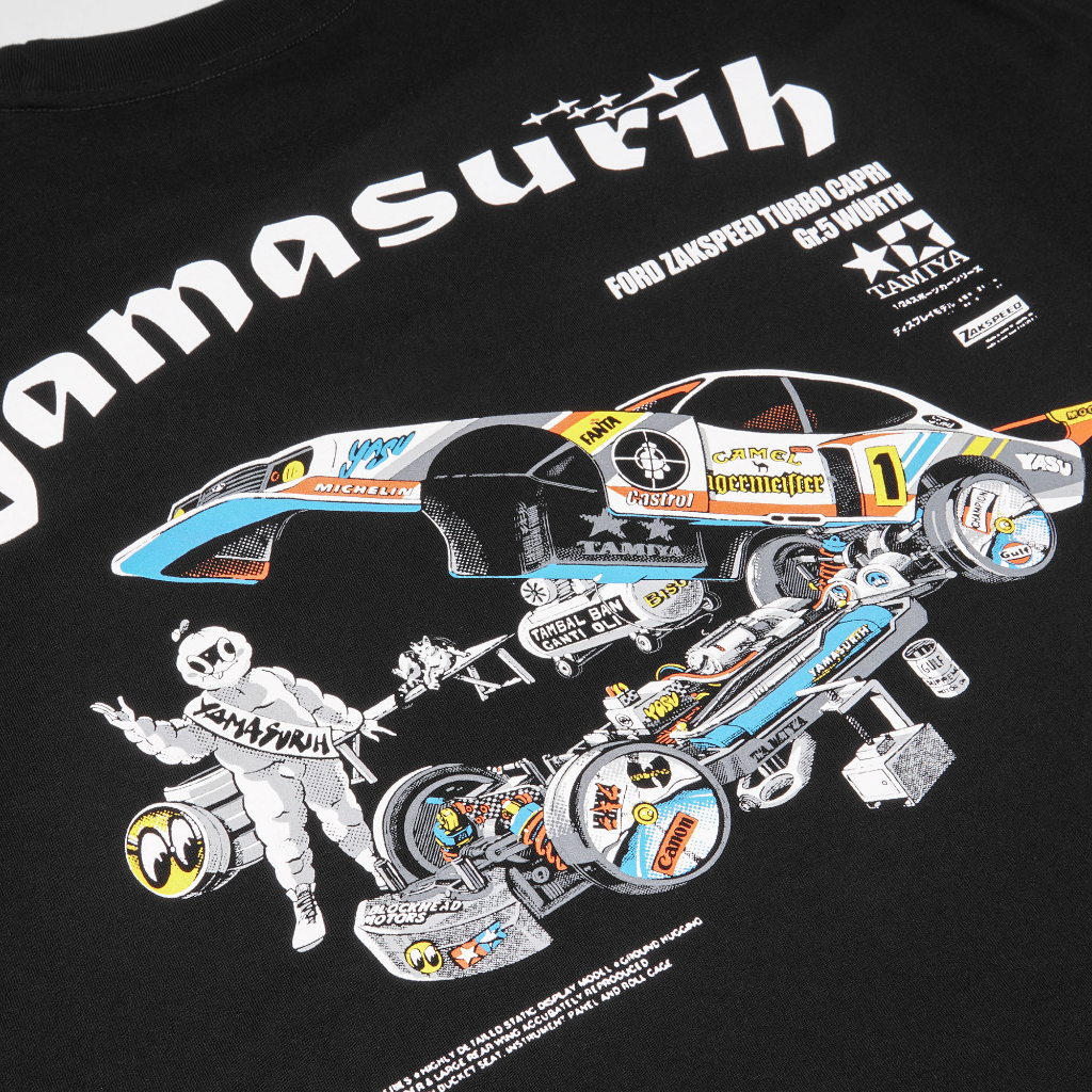 Yamasurih - Kaos Hitam "Zyack Speed" Boxy  T-Shirt