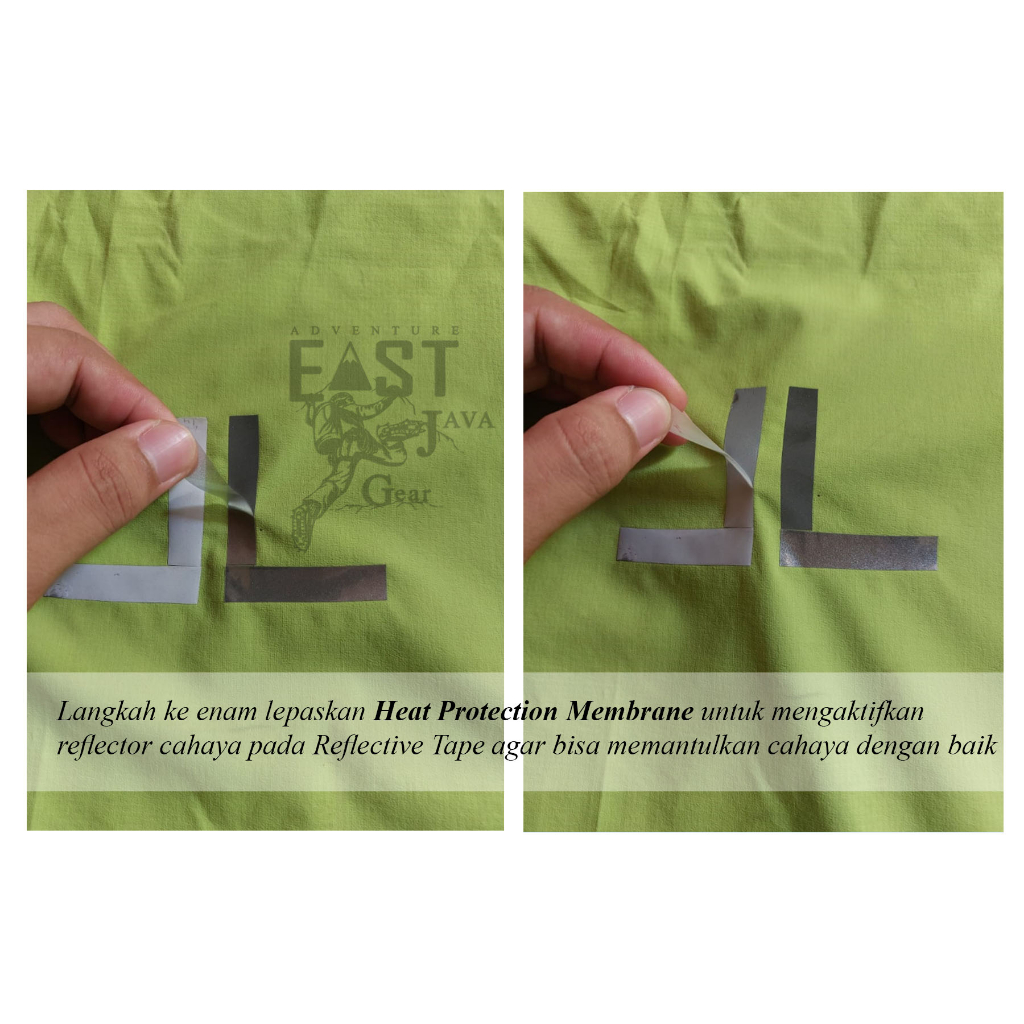 Seam Seal Reflective Tape pemasangan heat press bukan dijahit