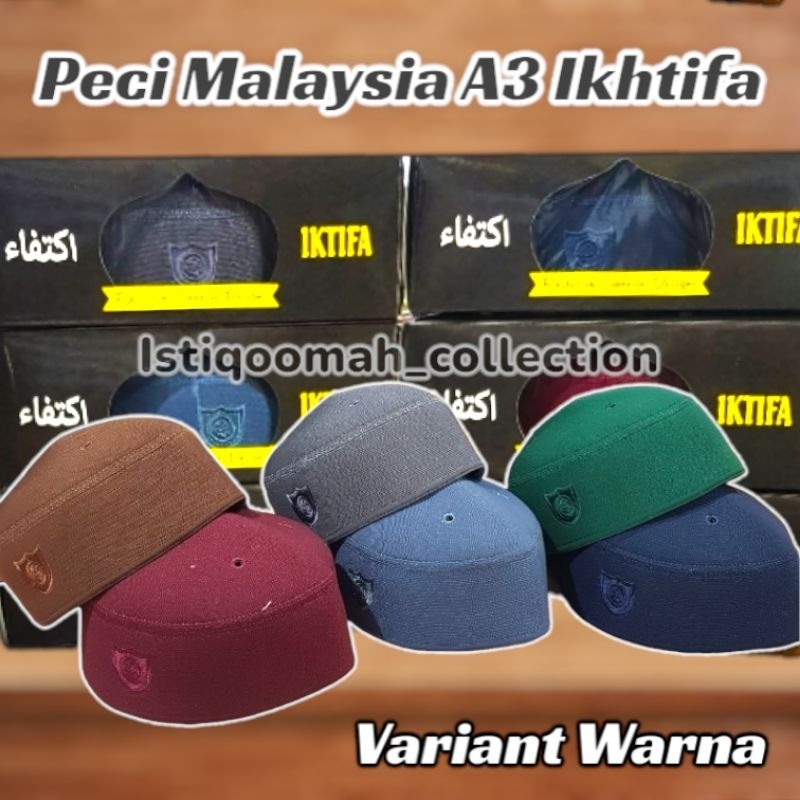 Peci Malaysia A3 Ikhtifa Warna Seperti Kopiah Haji Abdul Karim Songkok Hitam Seperti Peci A3 Baharun