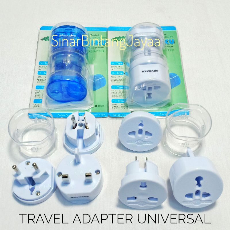 SHUKAKU ADAPTOR UNIVERSAL  / TRAVEL ADAPTER UNIVERSAL SHUKAKU / SHUKAKU ADAPTOR SERBAGUNA