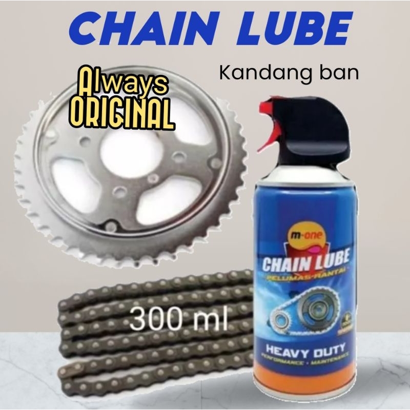 CHAIN LUBE M ONE 300 ML PELUMAS RANTAI, 100% ORIGINAL