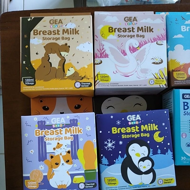 GEA &amp; NATURAL MOM kantong asi tempat simpan asi breast milk bag storage 120 ml