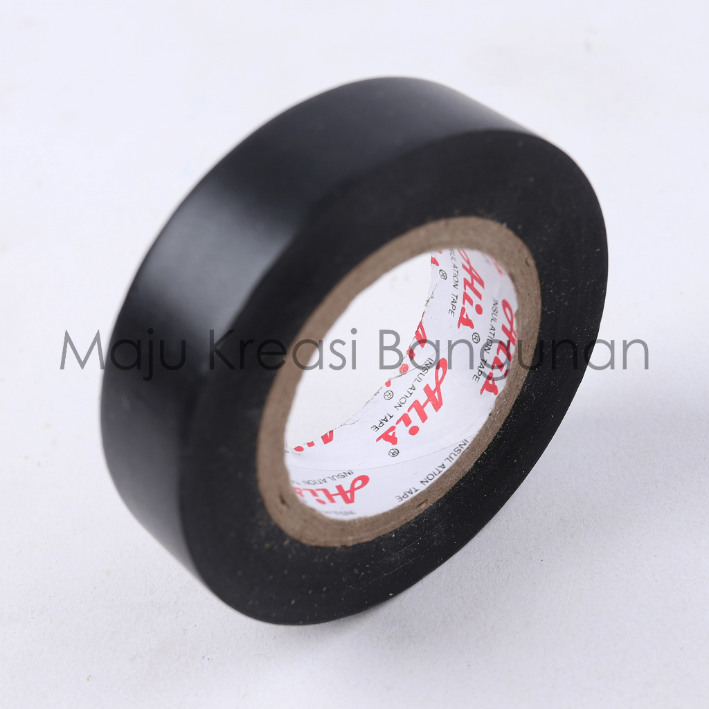 Isolasi Listrik Alis Solatip Lem Insulation Tape Selotip Lakban PVC Electrical Solasi Kabel Hitam 3/4 Inch 20 Meter 20M 3/4Inch