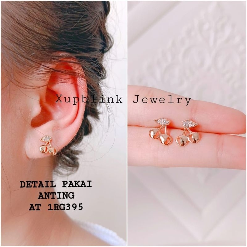 Anting Titanium Anti Karat Sally Permata Anting Tusuk Wanita