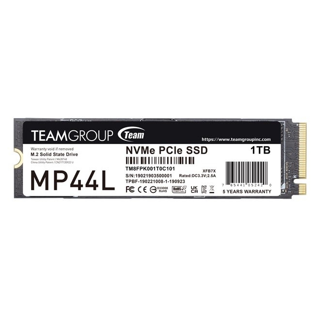 TEAMGROUP SSD MP44L 1TB M.2 NVMe PCIe 4.0