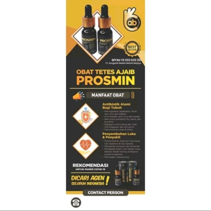 PROSMIN ORIGINAL 1 Box isi 5 Botol @10ml Propolis Mineral ORIGINAL 100% AB3