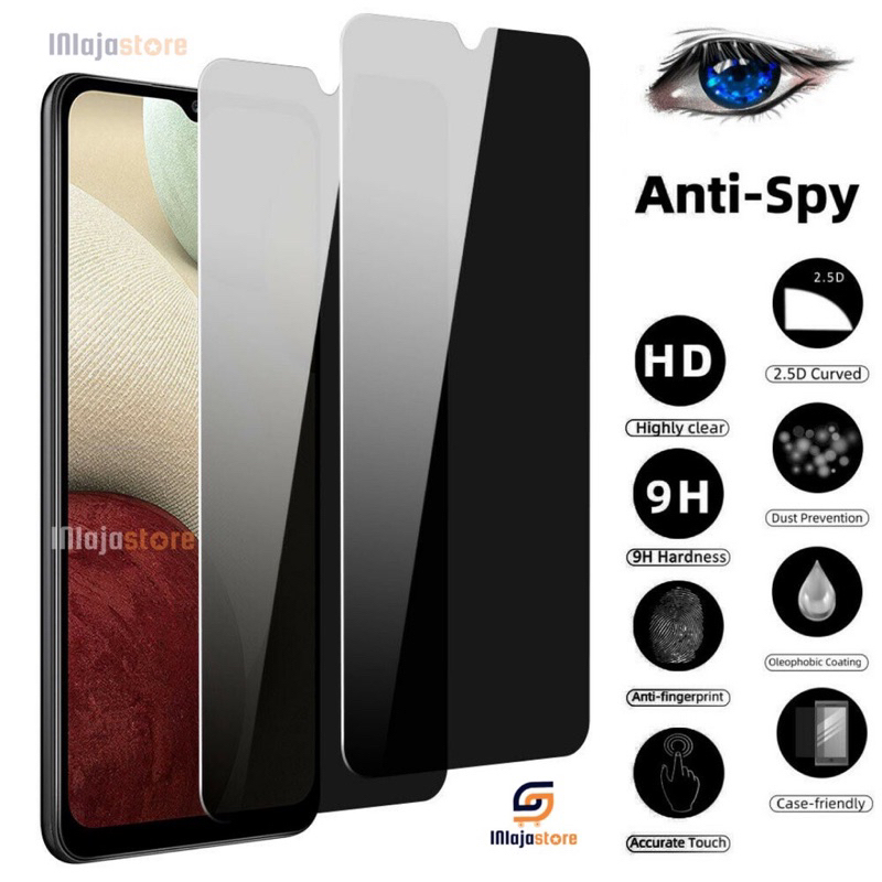 tempered glass anti spy privacy oppo A77S A77 A57 A17K A17 A57 A97 A58 A78 A96 A76 A56 A36 A16k A16 A15S A15 A3S A5S A12 A11K A9 2020 F11 pro F9 pro anti gores kaca fullayar tidak bisa dilihat dari samping