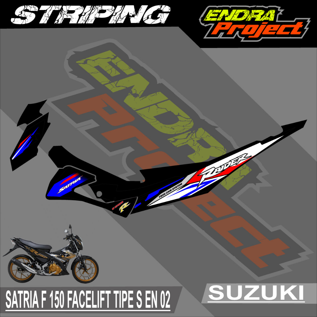 [COD] Stiker SATRIA FU FACELIFT TIPE S striping SATRIA FU FACELIFT TIPE S  motor SUZUKI motor EN02