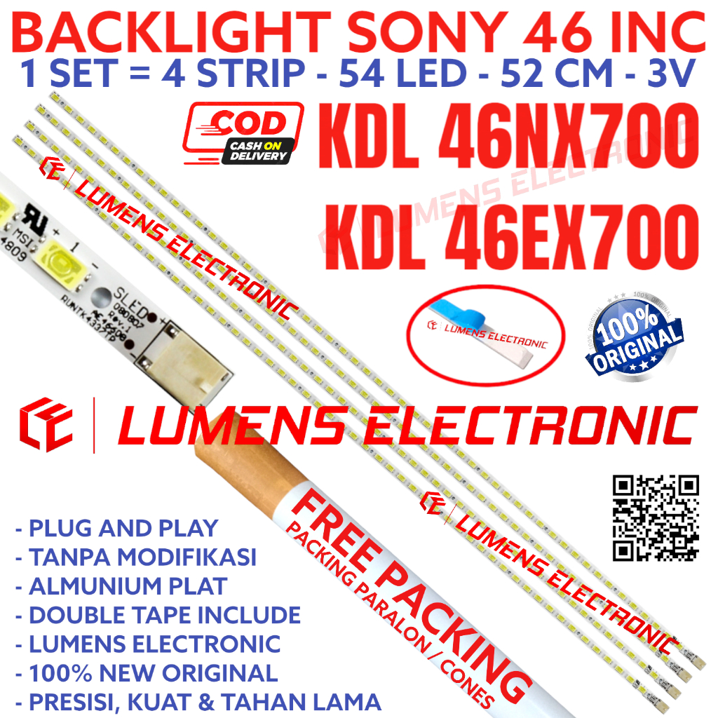 BACKLIGHT TV LED SONY 46 INC KDL 46NX700 46EX700 KDL46NX700 KDL46EX700 KDL-46NX700 KDL-46EX700 46NX 