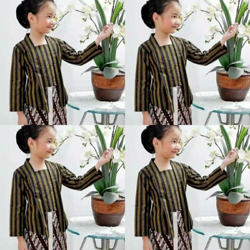 KEBAYA ANAK PEREMPUAN -KEBAYA LURIK ANAK PEREMPUAN - BAJU ADAT JAWA ANAK PEREMPUAN