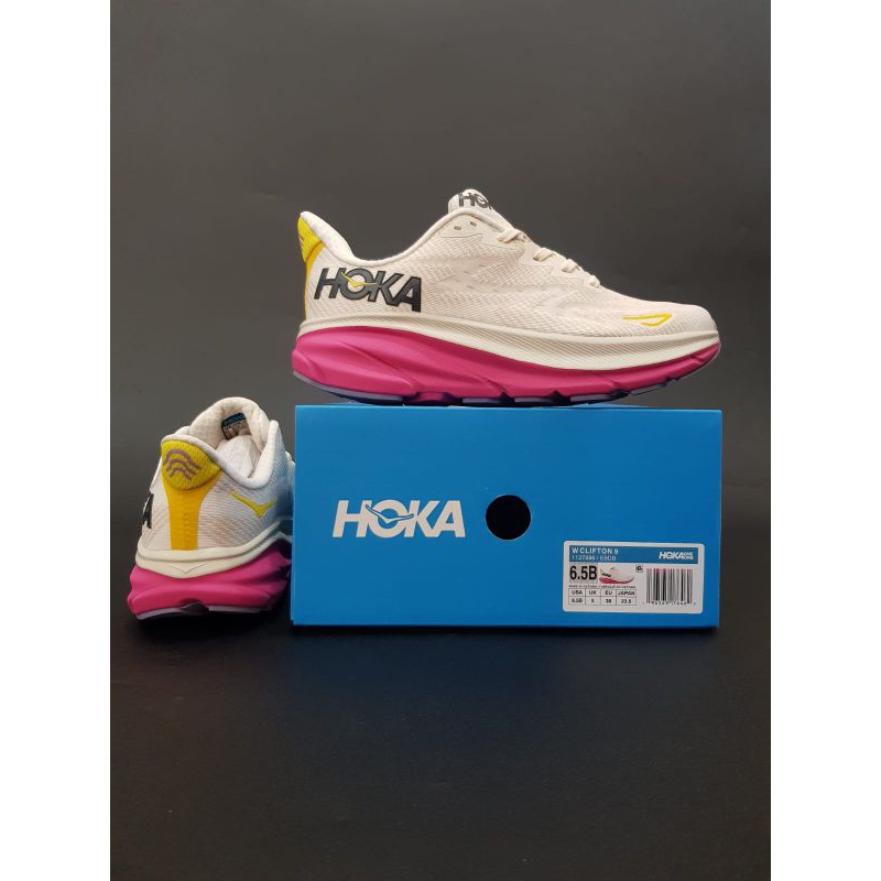 Hoka clifthon 9 sepatu sport wanita