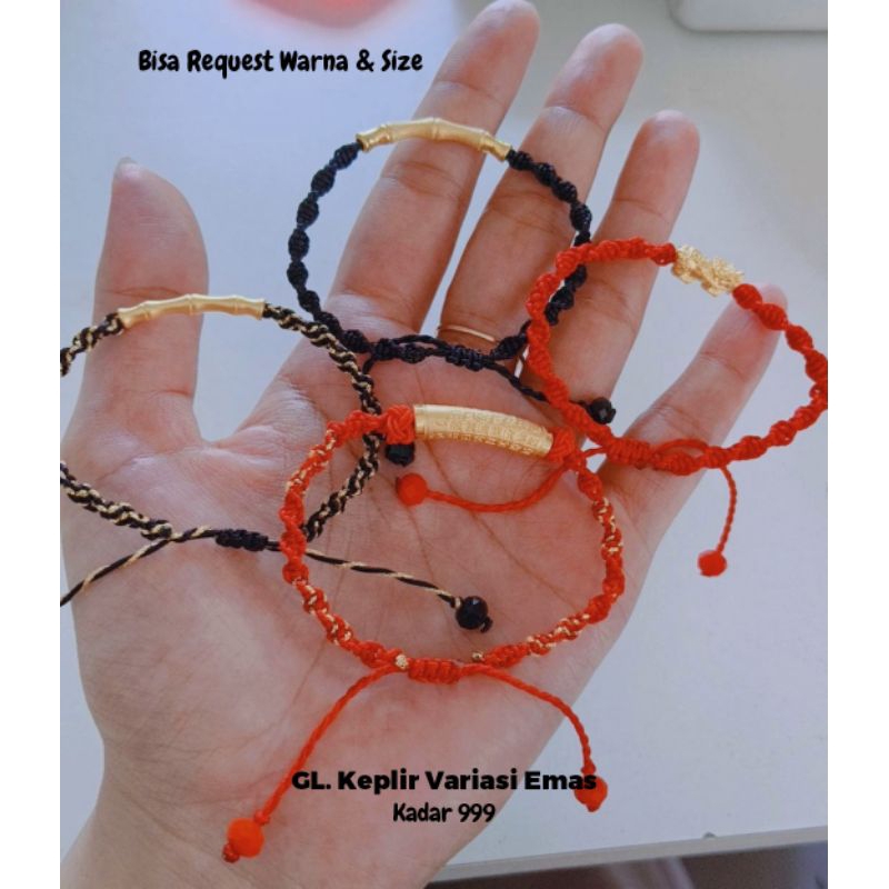 GELANG TALI KEPLIR VARIASI EMAS 999<24K>